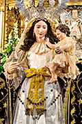 Exposición al Culto de Nuestra Señora del Buen Suceso - Hermandad de la Santa Caridad (Iglesia de San Juan de Dios - Cádiz) tras su reciente restauración. 15 de agosto de 2014