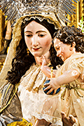 Exposición al Culto de Nuestra Señora del Buen Suceso - Hermandad de la Santa Caridad (Iglesia de San Juan de Dios - Cádiz) tras su reciente restauración. 15 de agosto de 2014