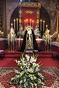 Besamanos de María Santísima del Dolor y Sacrificio (Iglesia Mayor Prioral) (El Puerto de Santa María - Cádiz). Viernes de Dolores, 11 de abril de 2014
