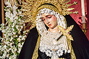 Besamanos de María Santísima del Dolor y Sacrificio (Iglesia Mayor Prioral) (El Puerto de Santa María - Cádiz). Viernes de Dolores, 11 de abril de 2014