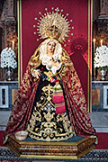 Besamanos de María Santísima de la Paz (Iglesia de San Francisco) (Sanlúcar de Barrameda - Cádiz). Domingo de Pasión. 6 de abril de 2014
