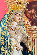 Besamanos de María Santísima de la Esperanza (Iglesia de San Nicolás de Bari) (Sanlúcar de Barrameda - Cádiz). Domingo de Pasión. 6 de abril de 2014