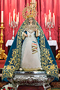 Besamanos de María Santísima de la Esperanza (Iglesia de San Nicolás de Bari) (Sanlúcar de Barrameda - Cádiz). Domingo de Pasión. 6 de abril de 2014