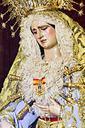 Besamanos de María Santísima de los Dolores (Iglesia de la Santísima Trinidad) (Sanlúcar de Barrameda - Cádiz). Viernes de Dolores, 11 de abril de 2014