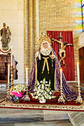 Besamanos de Nuestra Señora de la Esperanza del Calvario (Iglesia de Nuestra Señora del Carmen) (Rota - Cádiz). 5 de abril de 2014