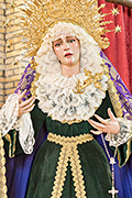 Besamanos de Nuestra Señora de la Esperanza del Calvario (Iglesia de Nuestra Señora del Carmen) (Rota - Cádiz). 5 de abril de 2014