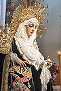 Besamanos del Nuestra Señora de la Soledad (Iglesia Mayor de Nuestra Señora de la O) (Rota - Cádiz). 5 de abril de 2014