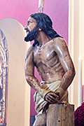 Besapiés de Nuestro Padre Jesús atado y flagelado en la columna (Iglesia Mayor de San Pedro y San Pablo) (San Fernando (Cádiz). 15 de marzo de 2014.