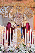 Besamanos de María Santísima del Amor (Iglesia de la Sagrada Familia) (San Fernando - Cádiz). 6 de abril de 2014