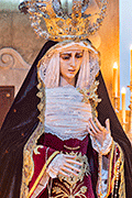 Besamanos de María Santísima del Mayor Dolor (Iglesia Prioral de San Sebastián) (Puerto Real - Cádiz). 30 de marzo de 2014