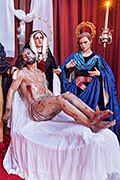 Besapiés del Santísimo Cristo de la Misericordia en su Traslado al sepulcro (Iglesia Prioral de San Sebastián) (Puerto Real - Cádiz). 30 de marzo de 2014