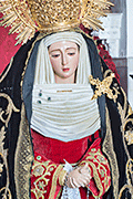 Besamanos de María Santísima del Mayor Dolor (Capilla del Santo Cristo) (Chiclana de la Frontera - Cádiz). Viernes de Dolores, 11 de abril de 2014