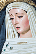 Besamanos de María Santísima del Mayor Dolor (Capilla del Santo Cristo) (Chiclana de la Frontera - Cádiz). Viernes de Dolores, 11 de abril de 2014