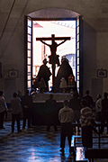 Traslado de las Sagradas Imágenes Titulares de la Hermandad de la Vera-Cruz al colegio de los Marianistas para la celebración de los Cultos Cuaresmales (Jerez de la Frontera (Cádiz). 16 de marzo de 2014.