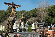 Traslado de las Sagradas Imágenes Titulares de la Hermandad de la Vera-Cruz al colegio de los Marianistas para la celebración de los Cultos Cuaresmales (Jerez de la Frontera (Cádiz). 16 de marzo de 2014.