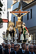 Traslado de las Sagradas Imágenes Titulares de la Hermandad de la Vera-Cruz al colegio de los Marianistas para la celebración de los Cultos Cuaresmales (Jerez de la Frontera (Cádiz). 16 de marzo de 2014.