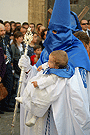 Nazareno con vara de la Hermandad de Cristo Rey en su Triunfal Entrada en Jerusalén