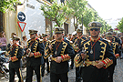 Banda de Cornetas y Tambores del Santísimo Cristo de la Victoria de León, tras el Paso de Misterio de Cristo Rey en su Triunfal Entrada en Jerusalén