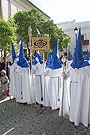 Presidencia del Banderín del Colegio Sagrado Corazón - La Salle de la Hermandad de Cristo Rey en su Triunfal Entrada en Jerusalén