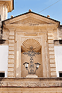 Hornacina sobre la portada principal de la Capilla de los Desamparados