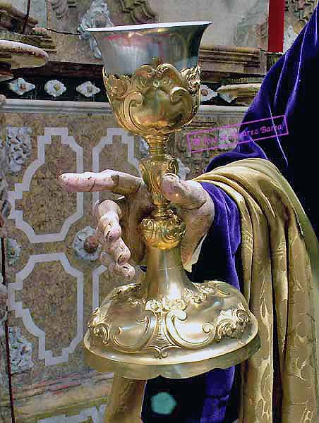 Mano derecha del Se&ntilde;or de la Sagrada Cena con el C&aacute;liz