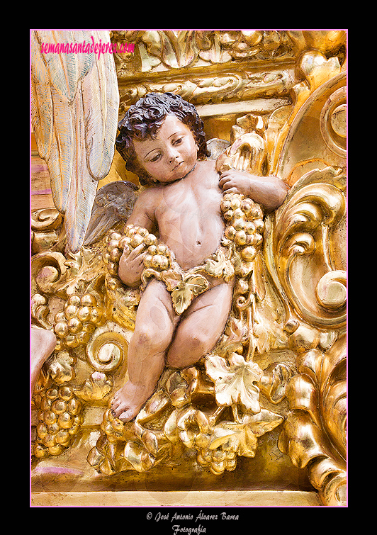 Angelito en la canastilla del Paso de Misterio de la Sagrada Cena de Nuestro Señor Jesucristo