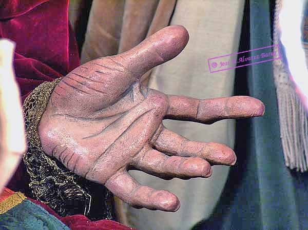 Mano izquierda de Santiago el Menor (Paso de Misterio de la Sagrada Cena)