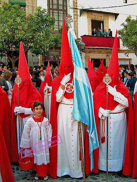 Bandera de la Virgen de la Hermandad de la Cena 