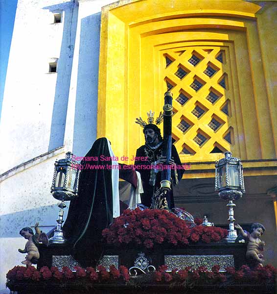 Primitiva imagen de Nuestro Padre Jesús de las Misericordias de Antonio Castillo Lastrucci. Esta talla fue sustituida en 1977 por una nueva de Francisco Pinto Berraquero (Foto: Diego Romero)