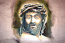 Paño de la Santa Mujer Verónica para el año 2009 pintado por Jaime Benitez de la Cruz (Gentileza de D.Javier Benitez Rivero)