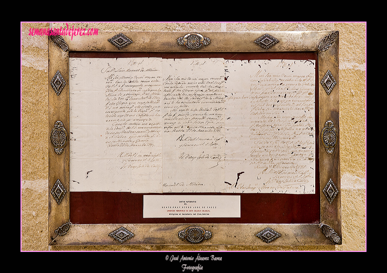 Cartas autógrafas del Beato Fray Diego José de Cádiz, Canónigo Honorario de esta Iglesia Colegial, dirigidas al Secretario del Ilmo. Cabildo (Sala de los Canónigos - Santa Iglesia Catedral)