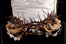 Manos de Nuestra Señora de Amor y Sacrificio con la corona de espinas de su Hijo