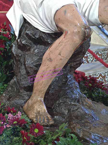 Pierna derecha de Nuestro Padre y Se&ntilde;or de las Penas