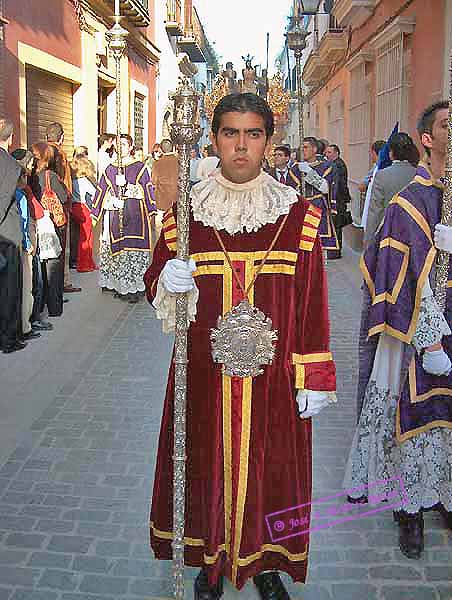 Pertiguero del Cortejo de Misterio de la Hermandad de la Amargura