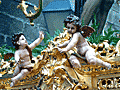 Detalle de los angelitos del frontal de la canastilla del paso de Misterio del Sant&iacute;simo Cristo de la Esperanza 
