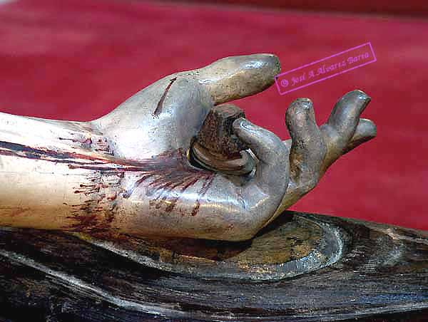 Mano izquierda del Sant&iacute;simo Cristo de la Sagrada Lanzada