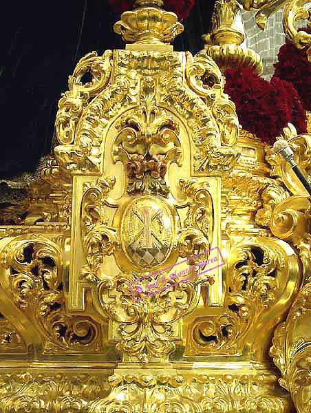 Detalle de la canastilla del Paso de Misterio de la Sagrada Lanzada