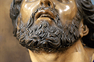 Detalle de boca y barba de Nuestro Padre Jesús Orando en el Huerto