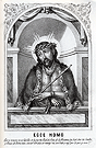 Litografía antigua de la imagen del Señor de la Puerta Real (Lit: G. de Santigosa, Sevilla ca. 1860)