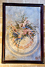Techo del anterior palio de Nuestra Señora del Mayor Dolor pintado por el jerezano German Alvarez Algeciras a finales del siglo XIX (En la actualidad se encuentra colgado al final de la nave de Nuestra Señora del Mayor Dolor en la Iglesia de San Dionisio)