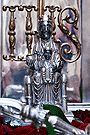 Imagen de la Virgen de Montserrat en el Paso de Misterio del Ecce Homo