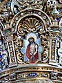 Detalle del esmalte del Ecce Homo en el canasto de la Corona de Nuestra Señora del Mayor Dolor