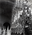 Nuestra Señora de la Esperanza de San Francisco, esperando para iniciar la Estación de Penitencia (Foto: Eduardo Pereiras)