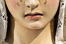 Detalle de la boca de María Santísima de la Esperanza