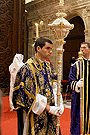 Acólito con cirial del Paso de Palio de la Hermandad de las Cinco Llagas