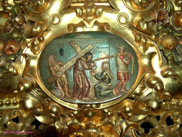 Cartela de la canastilla del Paso de Misterio de Nuestro Padre Jes&uacute;s Nazareno
