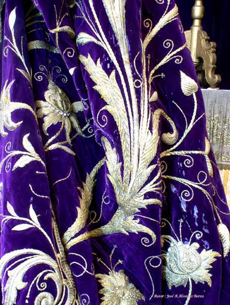 Detalle del Manto de Salida de Nuestra Madre y Se&ntilde;ora del Traspaso 