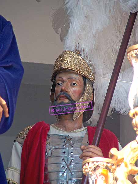 Soldado romano de las anteriores figuras secundarias del Paso de Misterio de Nuestro Padre Jesús de la Sentencia y Humildad 