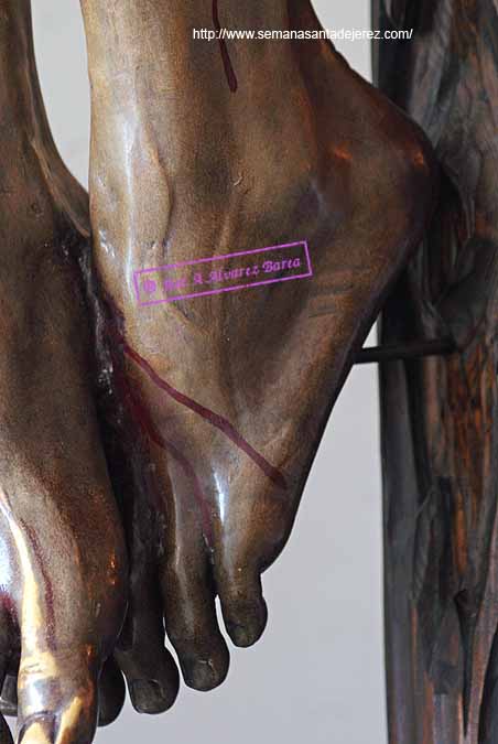Pie izquierdo del Sant&iacute;simo Cristo de la Buena Muerte