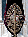 Estandarte de la Hermandad del Cristo de la Buena Muerte  antes de la restauraci&oacute;n del a&ntilde;o 2005